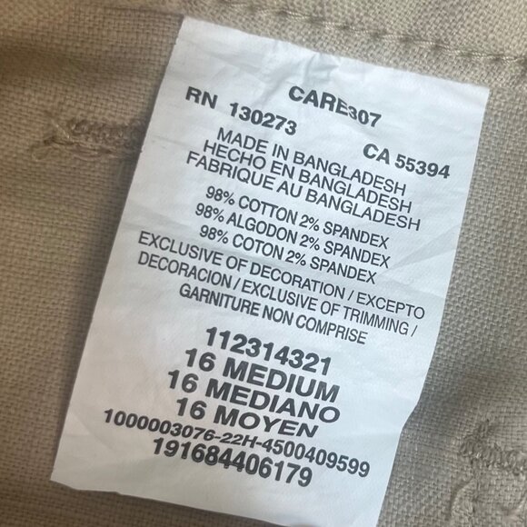 Lee Relaxed Fit High Rise Shorts Womens 16 M Button Fly Everyday Wear New - Picture 7 of 11